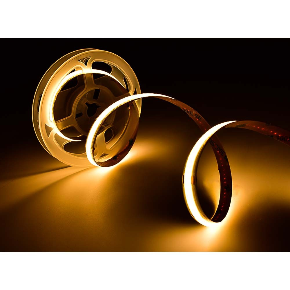 LED No Dot White Color Temperature Tunable 2700K+6500K Tape Light 16 Feet Long - 330 Lumens per Foot - 24V - 5mm Width