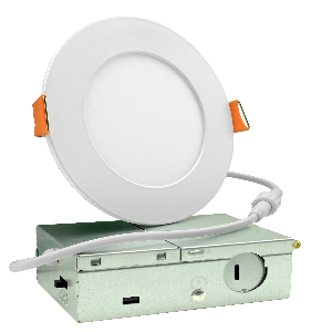 6" LED 12W Ultra Slim Wafer Recessed Down Light - Adjustable Color Temp (27K/3K/35K/4K/5K) 120V