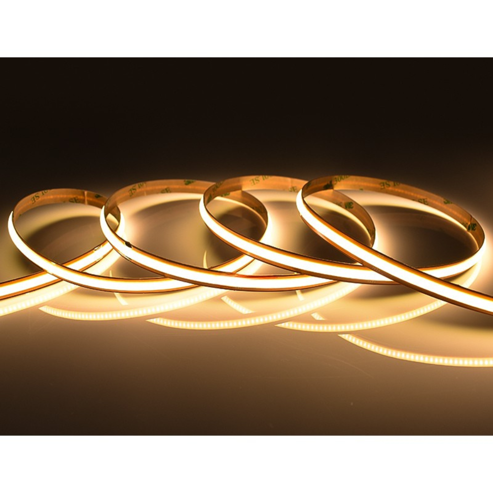 LED No Dot Tape Lights 16 Feet Long - 396 Lumens per Foot - 24V - 8mm Width- 2700K/3000K/4000K/6000K