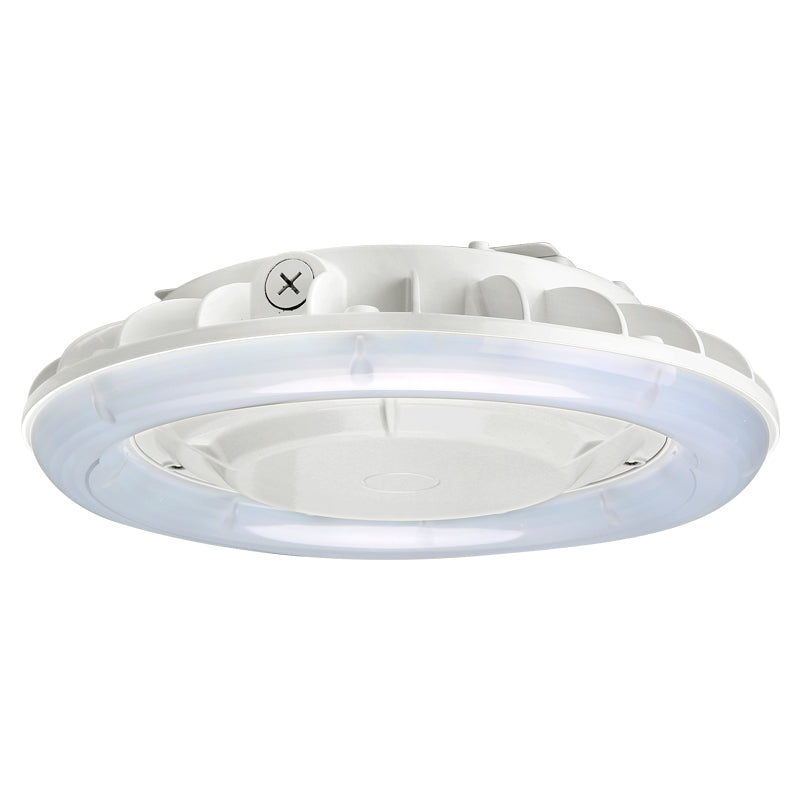 LED 80W Round White Canopy - Adjustable Wattage (32/48/64/80) + Color Temp (4K/5K) 10,400lumens 120-277V