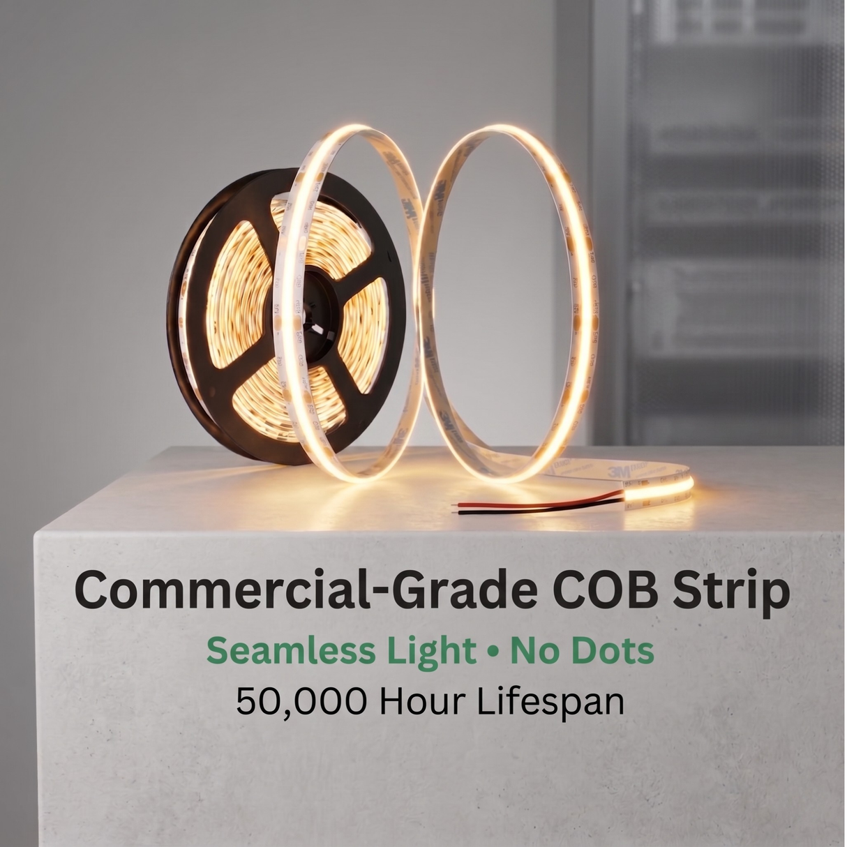 High Output 853 Lumens Per Foot LED Strip Lighting Kit: Includes strip light, driver, connectors, channel, and diffuser.