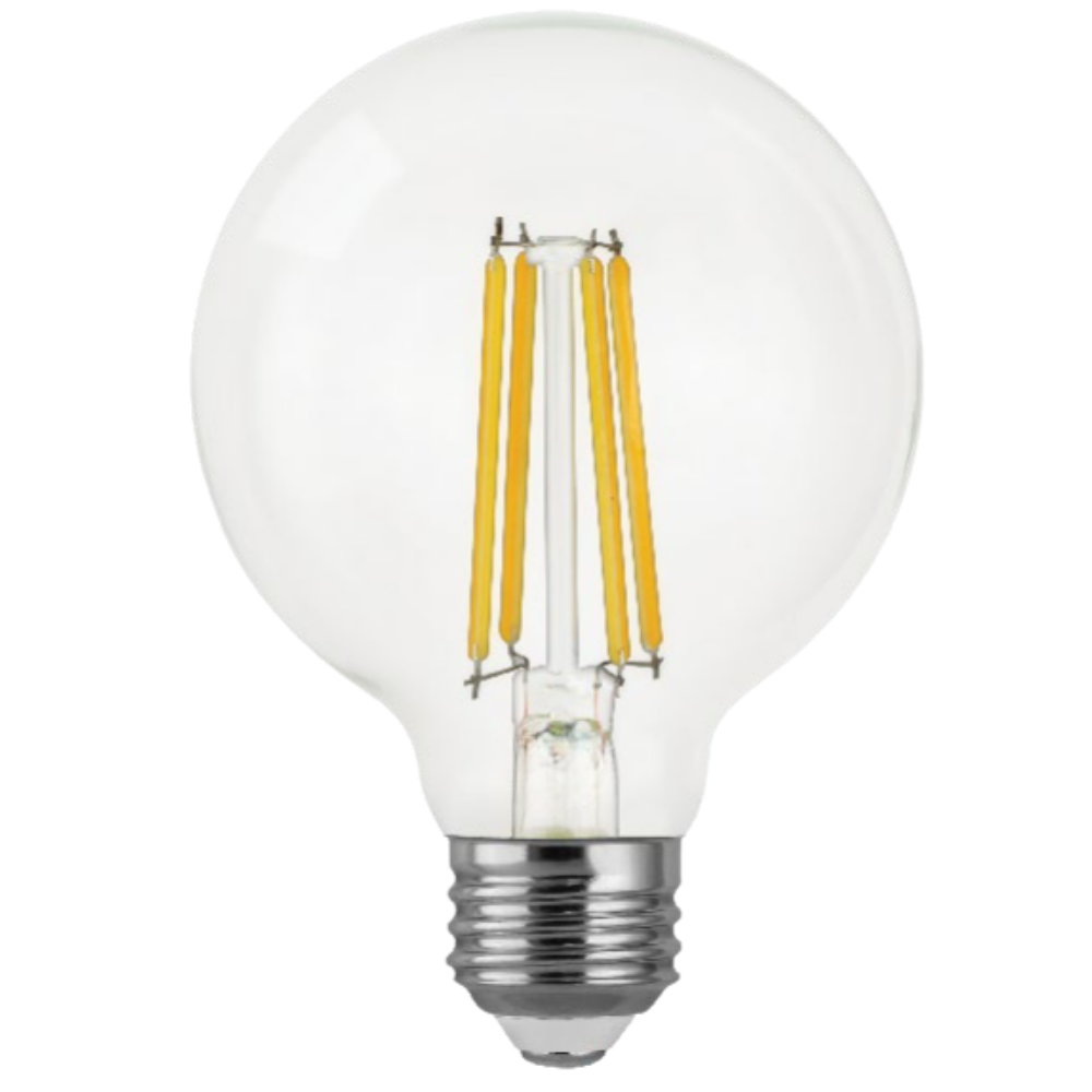 LED 7w Globe Bulb G25 - E26 Base Clear Filament Style 800lm (2700K) 120v