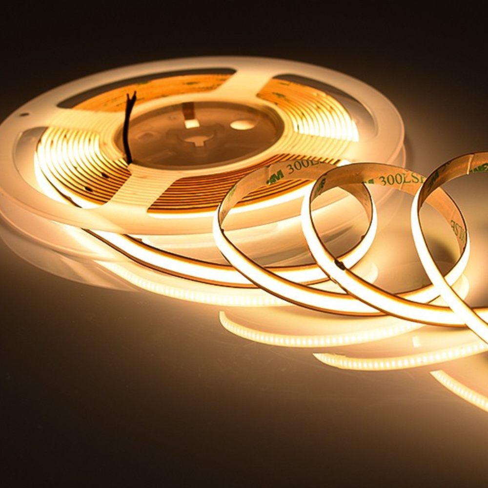 LED No Dot Tape Lights 16 Feet Long - 396 Lumens per Foot - 24V - 8mm Width- 2700K/3000K/4000K/6000K