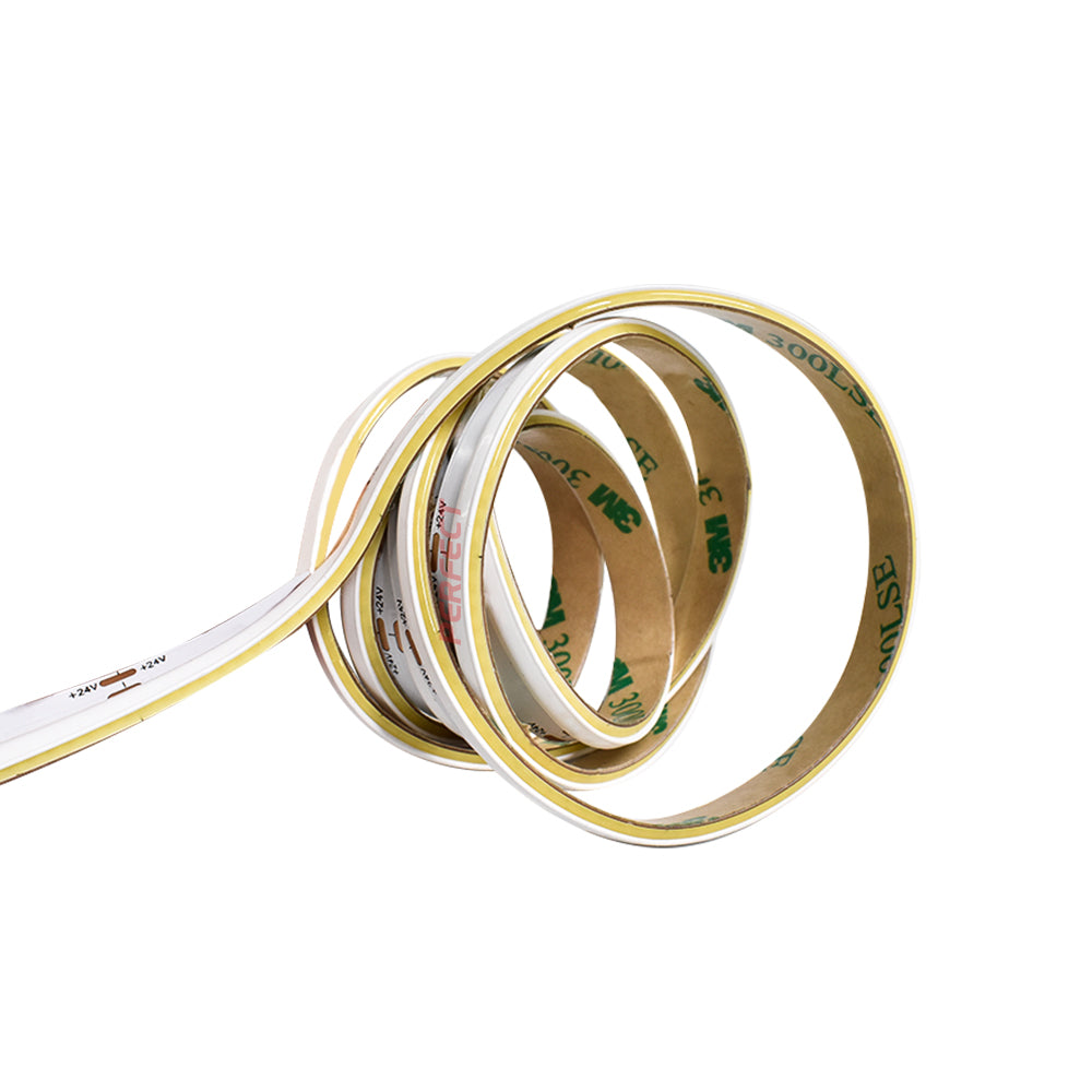 LED No Dot Side Emitting COB 16 Feet Long - 311 Lumens per Foot - 24V - 8mm Width - 3000K/4000K/6500K