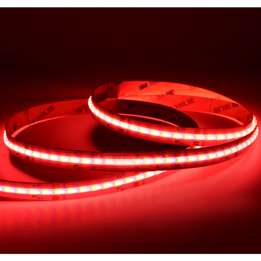 LED No Dot RGB Tape Light 16 Feet Long - 24V - 12mm Width - RGBW 3000K/4000K/6500K