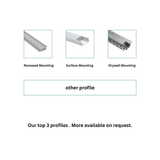 High Output 853 Lumens Per Foot LED Strip Lighting Kit: Includes strip light, driver, connectors, channel, and diffuser.