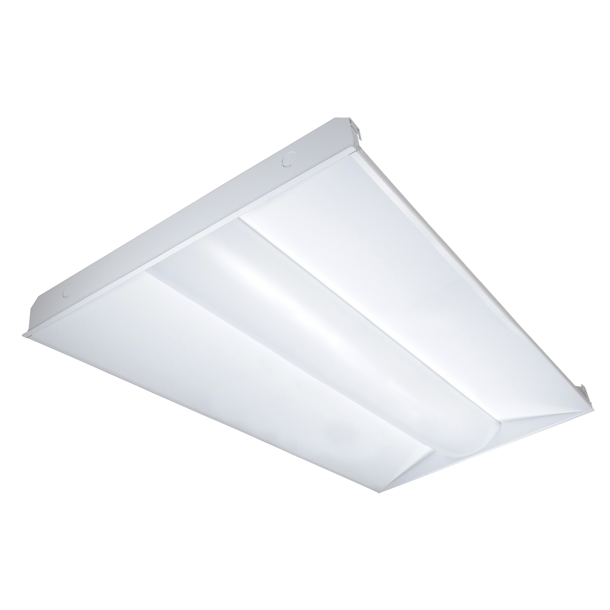 LED 2x4 ft 50W Center Basket Troffer - Emergency Back-Up Battery - ONBULBLED