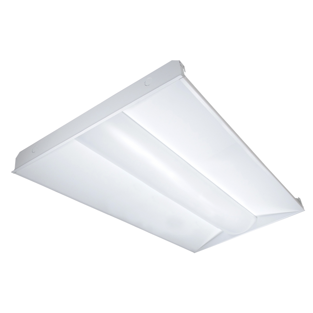 LED 2x4 ft 50W Center Basket Troffer - Emergency Back-Up Battery - ONBULBLED