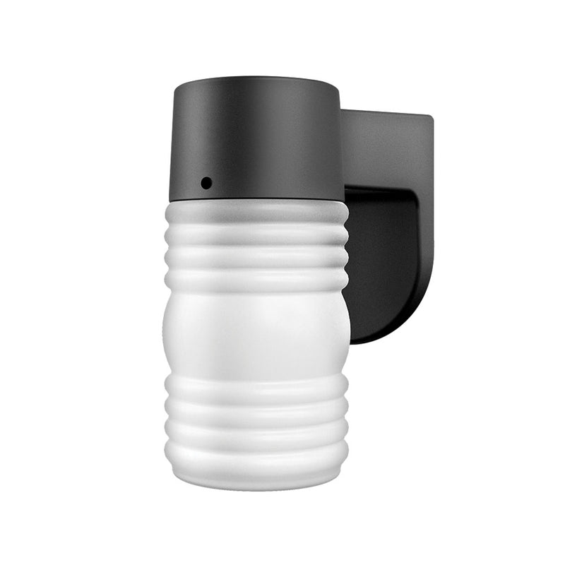 LED Outdoor Jelly Jar Wall Light with Dusk-to-Dawn Sensor 9W