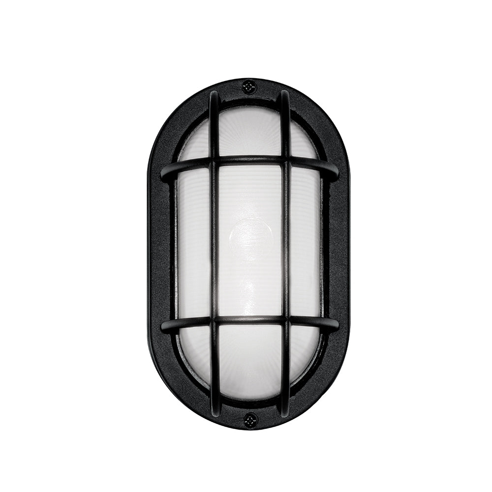 LED Outdoor Bulkhead Wall Light 6.2W Matte Black