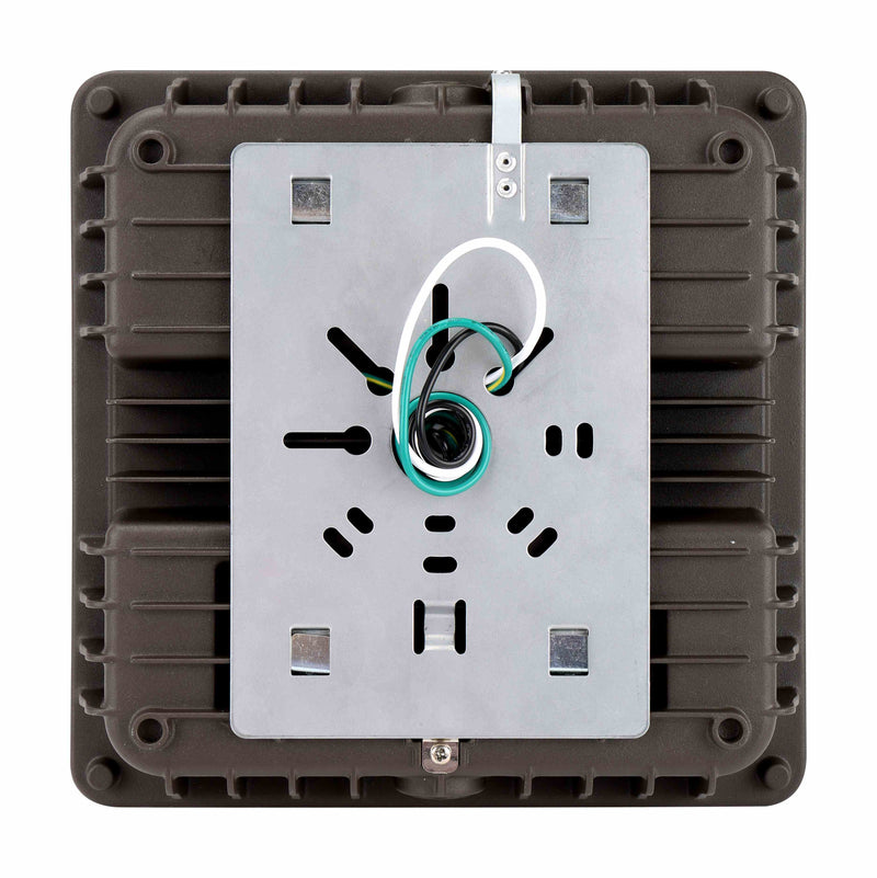 LED Square Dimmable Canopy Light 27Watt, 40Watt, 60Watt - Color Temp 5000K - PIR Sensor Option - Emergency Battery Box Option