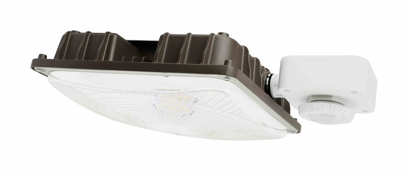 LED Square Dimmable Canopy Light 27Watt, 40Watt, 60Watt - Color Temp 5000K - PIR Sensor Option - Emergency Battery Box Option