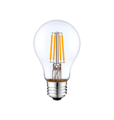 LED Filament A19 Bulb - Clear Glass- Dimmable - 4 Watt - 3000K -<br> Soft White - ONBULBLED