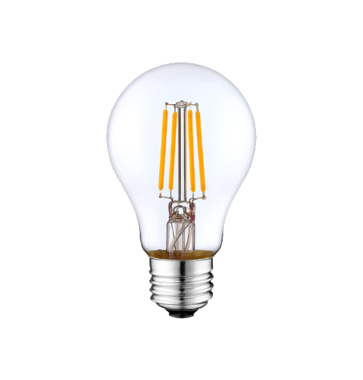 LED Filament A19 Bulb - Clear Glass- Dimmable - 4 Watt - 3000K -<br> Soft White - ONBULBLED