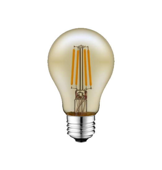 LED Filament A19 Bulb- Antique - Dimmable - 4 Watt - 2200K - ONBULBLED