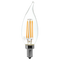 Clear LED Filament Chandelier Bulb - Flame Tip - 2 Watt - 4000K -<br> Cool White - ONBULBLED