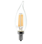 Clear LED Filament Chandelier Bulb - Flame Tip - 2 Watt - 5000K -<br> Daylight - ONBULBLED
