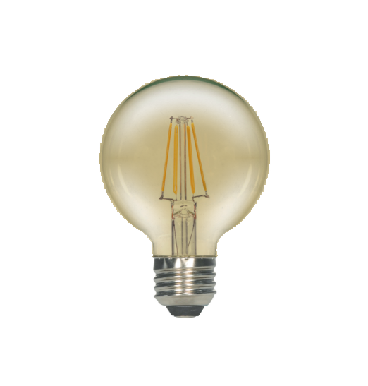 LED Filament G25 Bulb - Antique- Dimmable - 4 Watt - 2200K - ONBULBLED
