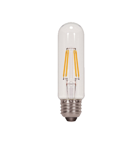 LED Filament T10 Bulb - Clear Glass- Dimmable - 4 Watt - 2700K -<br> Warm White - ONBULBLED