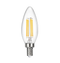 Clear LED Filament Chandelier Bulb - Torpedo Tip - 6 Watt - 2700K -<br> Warm White - ONBULBLED